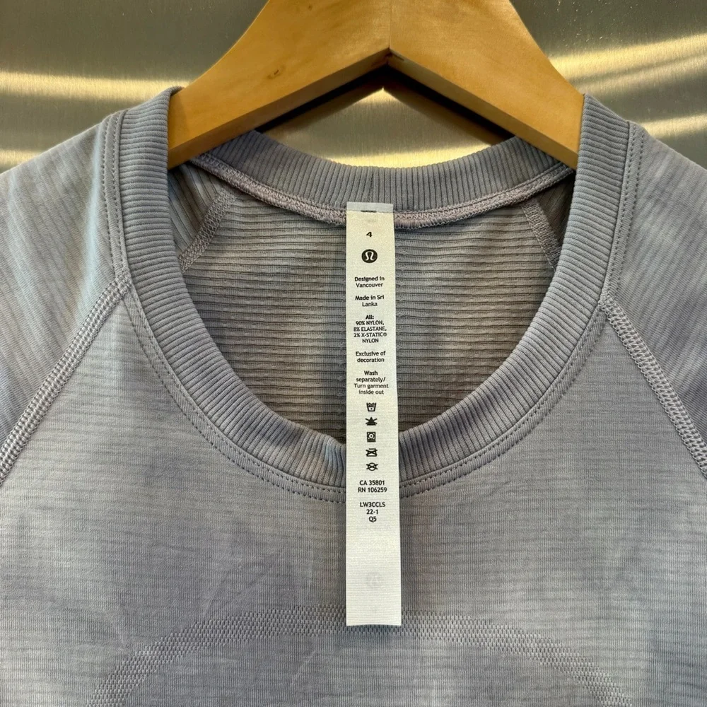 NWT Lululemon Swiftly Tech Short Sleeve Shirt 2.0 Marble Dye Rhino Grey Athletic